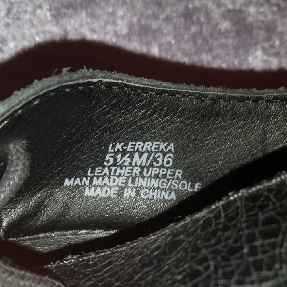 Lucky Brand Black Leather Women's Loafers - Picture 4 of 10